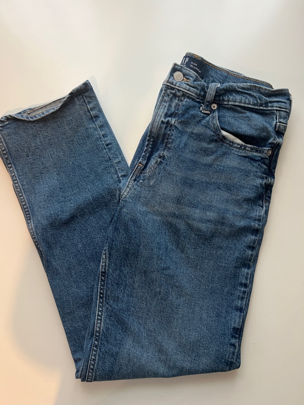 GAP Medium Blue Straight-Leg Jeans